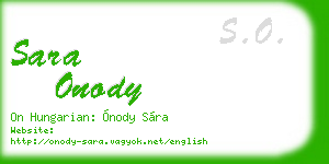 sara onody business card