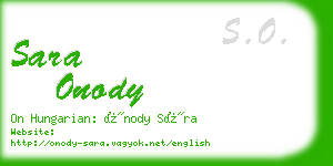 sara onody business card